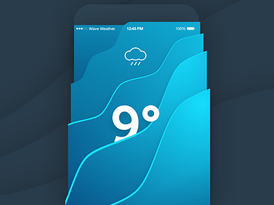 The rain. Wave Weather. animation application interface mobile news sun ui wave weather