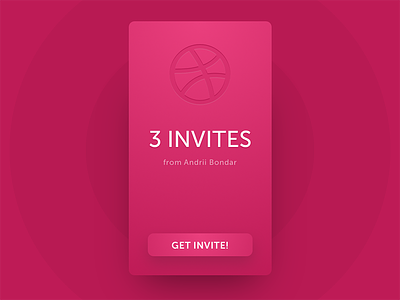 3 Dribbble invites dribbble dribbbleinvite invitation invite
