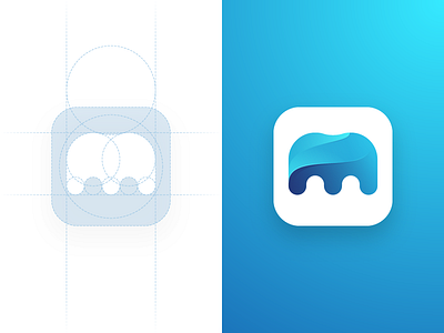 App icon for the letter M app application branding icon ios logo logotype m mobile