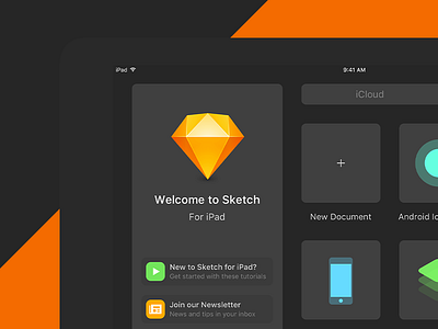 Sketch for iPad black concept design digital icons interface ios ipad sketch sketchapp ui