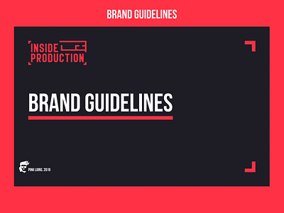 Brand Guidelines for Inside Production agency animation black brand brandbook branding design gif guidlines icons identity inside logo logotype mov red scheme studio ukraine vr