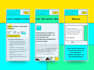 Mobile Web Design for Letterz School