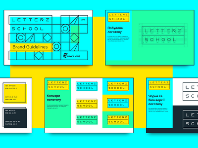 Guidelines for Letterz School brand branding color design graphic guidelines logo logotype mark sign