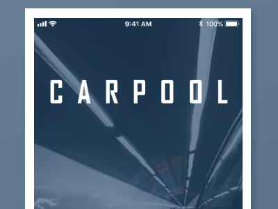 Carpool App adobe xd iphone mockup transportation uiux