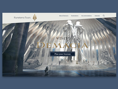 Visit Demacia adobe photoshop adobe xd design league of legends mockup ui uiux web design