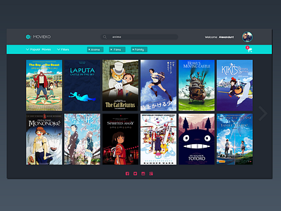 Movieko Site adobe photoshop adobe xd design mockup ui uiux web design