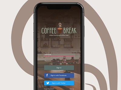 Coffee Break adobe photoshop adobe xd app design iphone mockup ui uiux