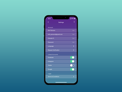 App Settings - DailyUI #007