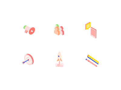 Isometric icons colors gaming icon set iconography illustration isometric icons success ui ux vector workplace