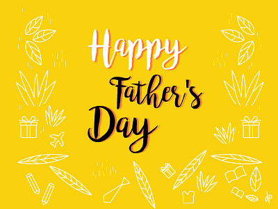 Father's Day branding character design day father fathersday fresh graphic design illustration leaf love colors yellow