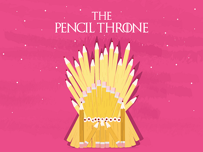 The Pencil Throne craft game illustration of pencil thrones