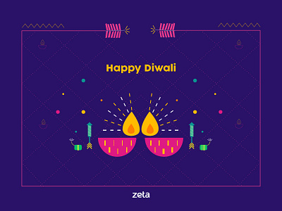 Diwali Greetings! celebrations colors diwali dribbble fun greetings india lights vectors whishes