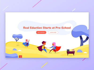 Education daycare education illustration kids learn learning sketch ui ux web design website