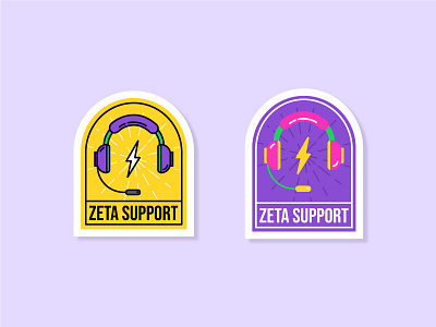 Zeta Support Stickers color customer customer care illustration illustrator pop sticker sticker set support team