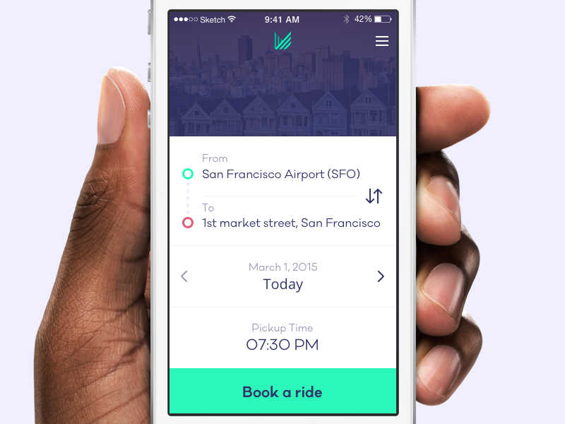 New Wingz Mobile flat ui interface app mobile wingz