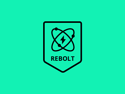 Rebolt logo atom logo thunder