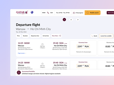 Qatar Airways Website Redesign mobile ui ux