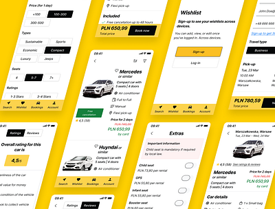 Car Rental Mobile App Redesign car design mobile rental ui ux