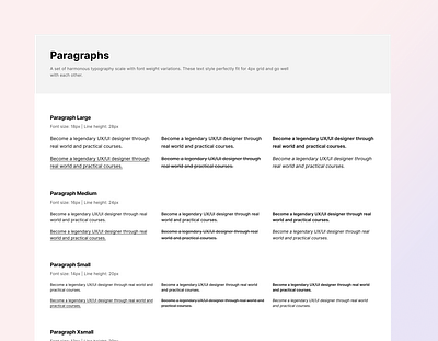 Typography system - WCAG compliance accessibility design system