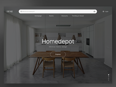 Minimal interior website design dark interior design landing page minimal website