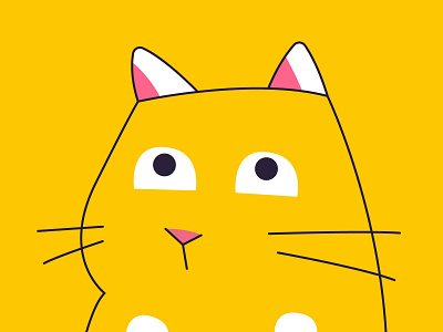 Cute cat cat design 动物 图形设计 插画 猫 线条