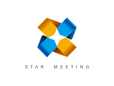 A star meeting design icon illustration logo star 会议 会议logo 星星 虚拟会议