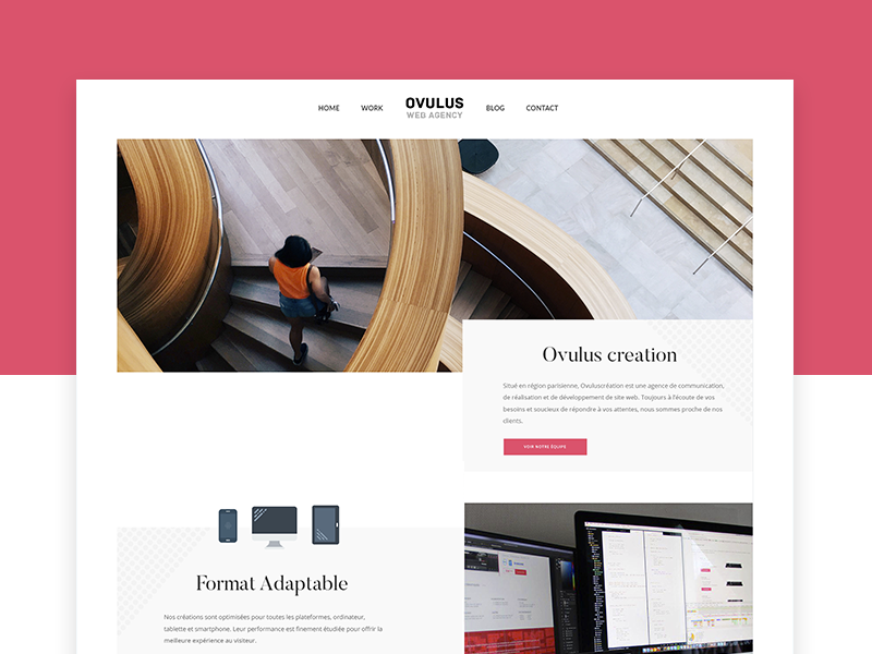 Creative Agency - Ovulus onepage website landing page menu web home design creative ux ui agency