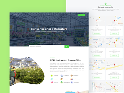 Côté Nature - 2018 Redesign branding creative design garden home icon illustration interface landing page logo redesign ui ux web webdesign website