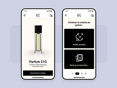 Perfume app - Quiz creation app concept design dribbble figma interface new perfume product questions quizz ui ux