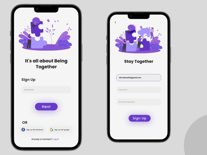Sign up Daily UI 01 by Alireza on Dribbble