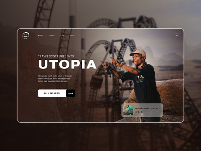 Travis Scott Website Concept hip hop music travis scott ui utopia web design