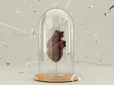 Glass Heart 3d arnold art direction cinema 4d