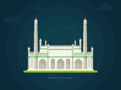 Govindakudi - Masjid branding colorful design icon identity illustration logo stroke symbol vector