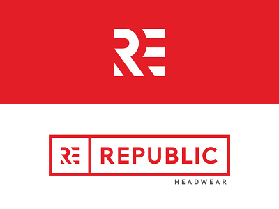REPUBLIC HEADWEAR branding cap freedom graphic design headwear icon identity illustration logo logoidentity re republic symbol