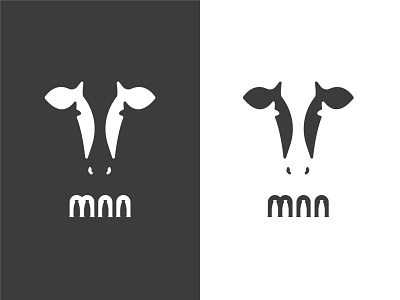 MAA MAA animal branding cow design diary icon identity illustration logo maa milk symbol