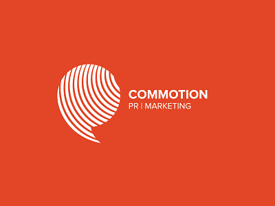 Commotion Logo Branding branding commotion design icon identity illustration logo logo branding logomark marketing pr symbol vector