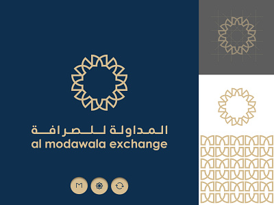 Logo Branding - al modawala exchange arabic bilingual logo arabic logo bilingual branding design dubai exchange identity logo logo branding logo mark money symbol
