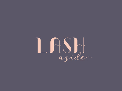 Lash-A-Side Branding branding design icon identity illustration lash lash aside lashes logo symbol type type logo vector