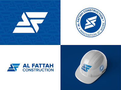 Al Fattah Construction Logo Branding af architect branding civil construction design dubai graphic design icon identity illustration logo logo branding logo design minimal stamp symbol typography ui ux