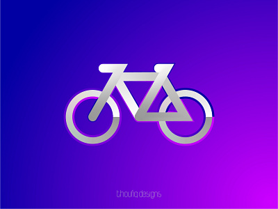 Cycling gradient icon illustration stroke symbol vector
