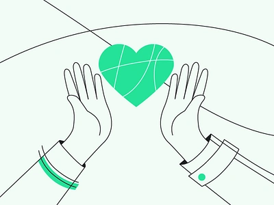 Nonprofit Organisation NPO character charity clean design donation graphic design heart illustration line lineart lines love minimal minimalist non profit nonprofit npo simple simplicity website