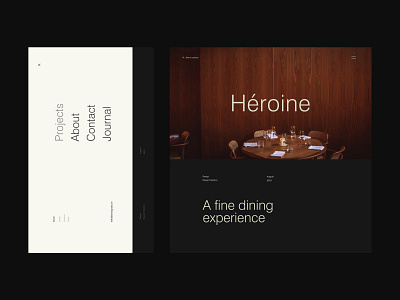 Portfolio Case Study and Menu clean concept design flat minimal typography ui ux web website