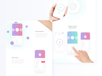 Concept App Splash page app clean design flat gradient minimal ui ux vector website