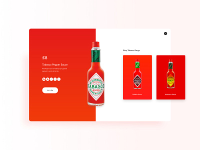 Red Hot product page cross-sells app clean design gradient minimal ui ux web website