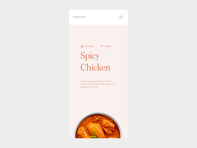 ChopChop - Recipe Book exploration app app concept branding clean colour design flat food food app minimal ui ux web