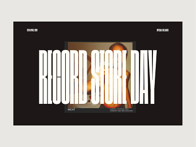 Record Store Day - Website Feature blog colour concept design flat music news record shop type typography ui ux website