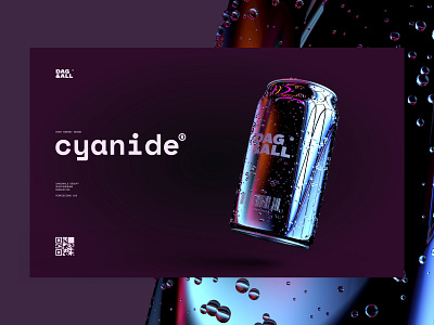 cyanide® - Over Energy Drink 3d branding concept design drink dystopian gradient shop type typography ui ux vector web website