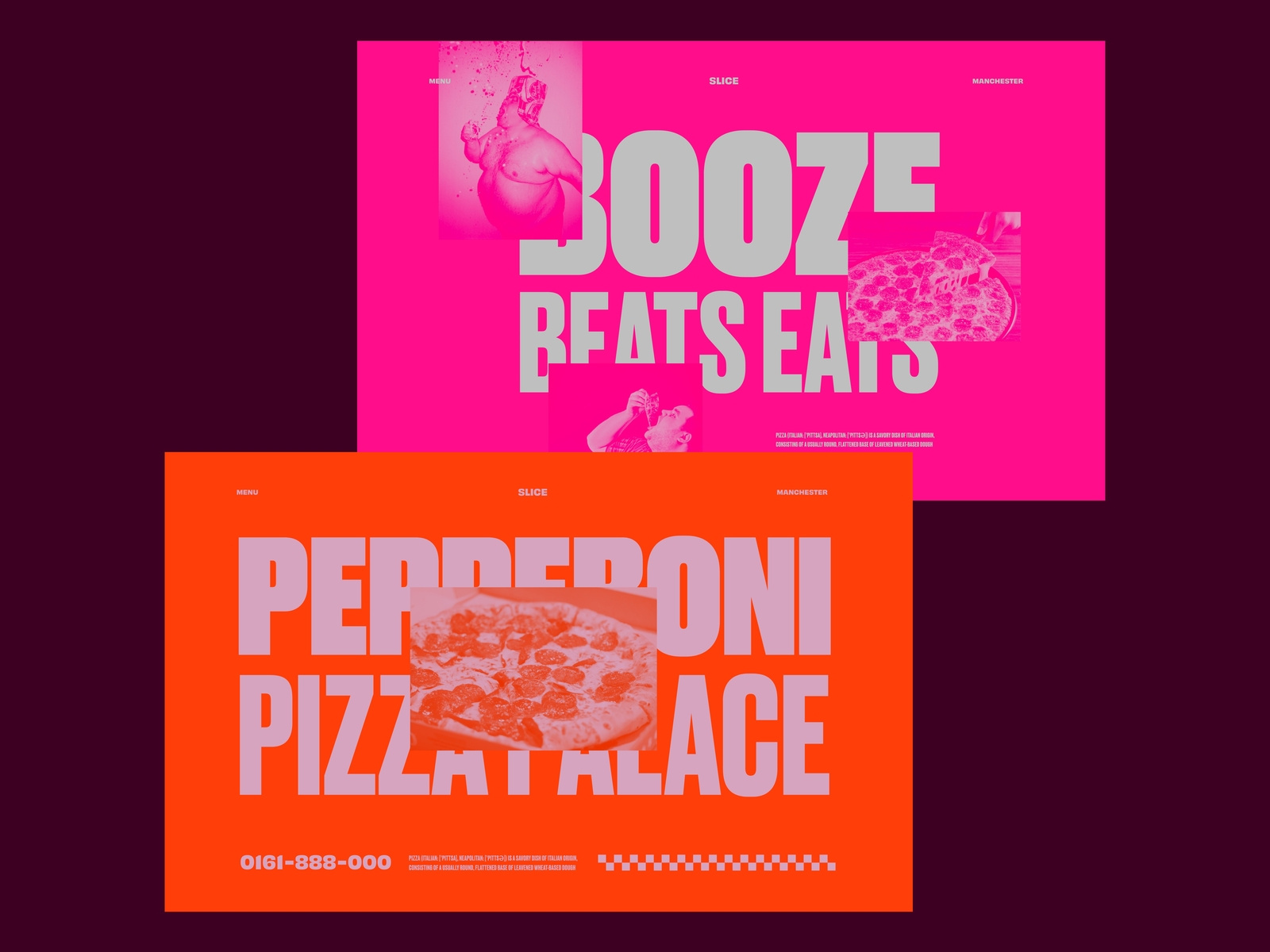 SLICE - PEPPERONI PIZZA PALACE by Luke Dagnall on Dribbble