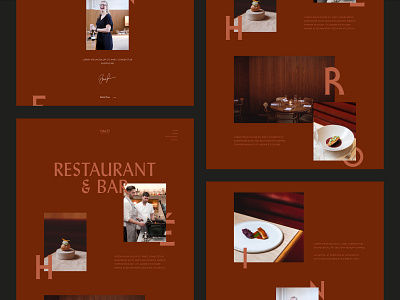 Restaurant & Bar - Minimal Homepage bar clean colour concept design food minimal photography typography ui ux web website