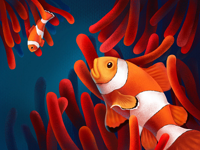 Underwater world animals branding fish illustration ipad nature ocean ocean life procreate